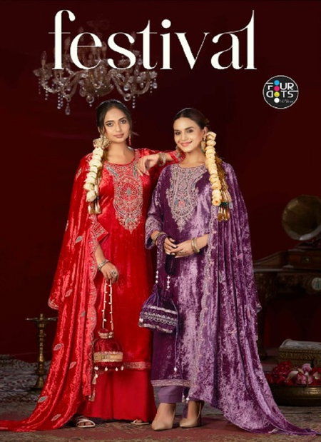 Festival By Fourdots Viscose Makhmali Velvet Salwar Suits Wholesalers In Surat
